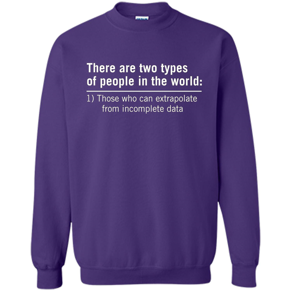 Funny T-shirt There Are Tow Types Of Pepple In The World Purple