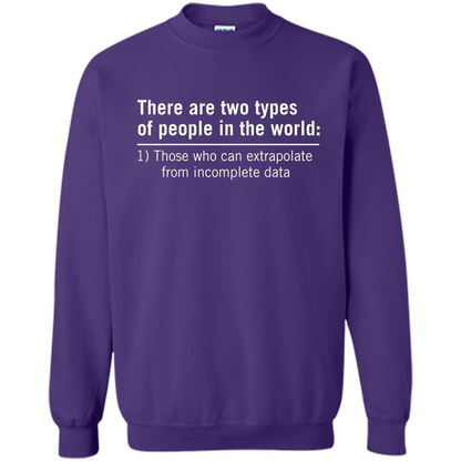Funny T-shirt There Are Tow Types Of Pepple In The World Purple
