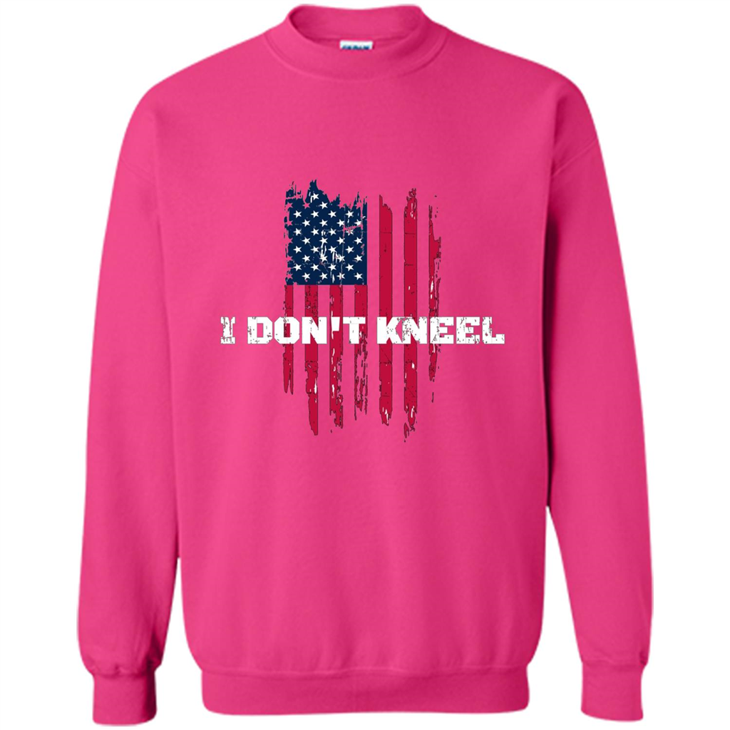 Military T-shirt I Don't Kneel T-shirt Heliconia