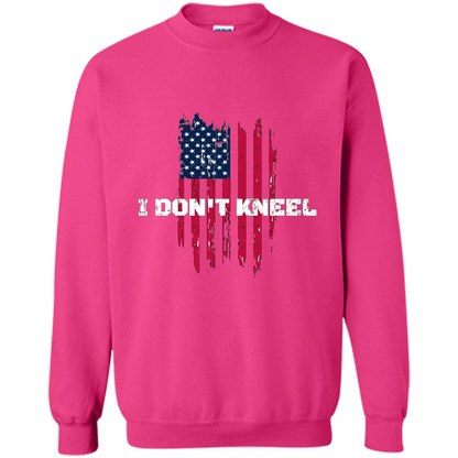 Military T-shirt I Don't Kneel T-shirt Heliconia