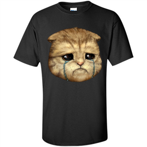 Cat Lovers T-shirt Cat Crying