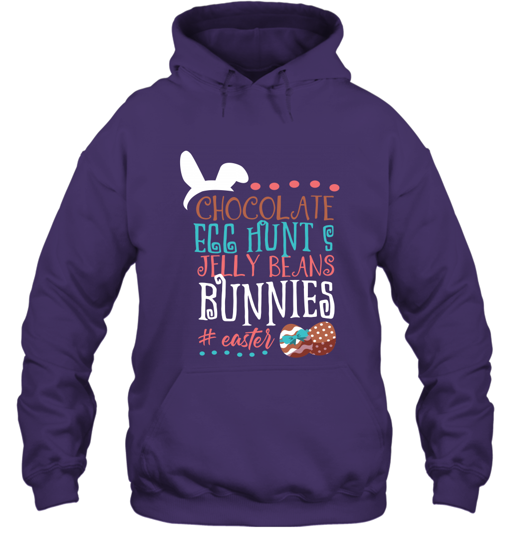 Chocolate Egg Hunts Jelly Beans Bunnies Easter Day Shirt Hoodie Purple