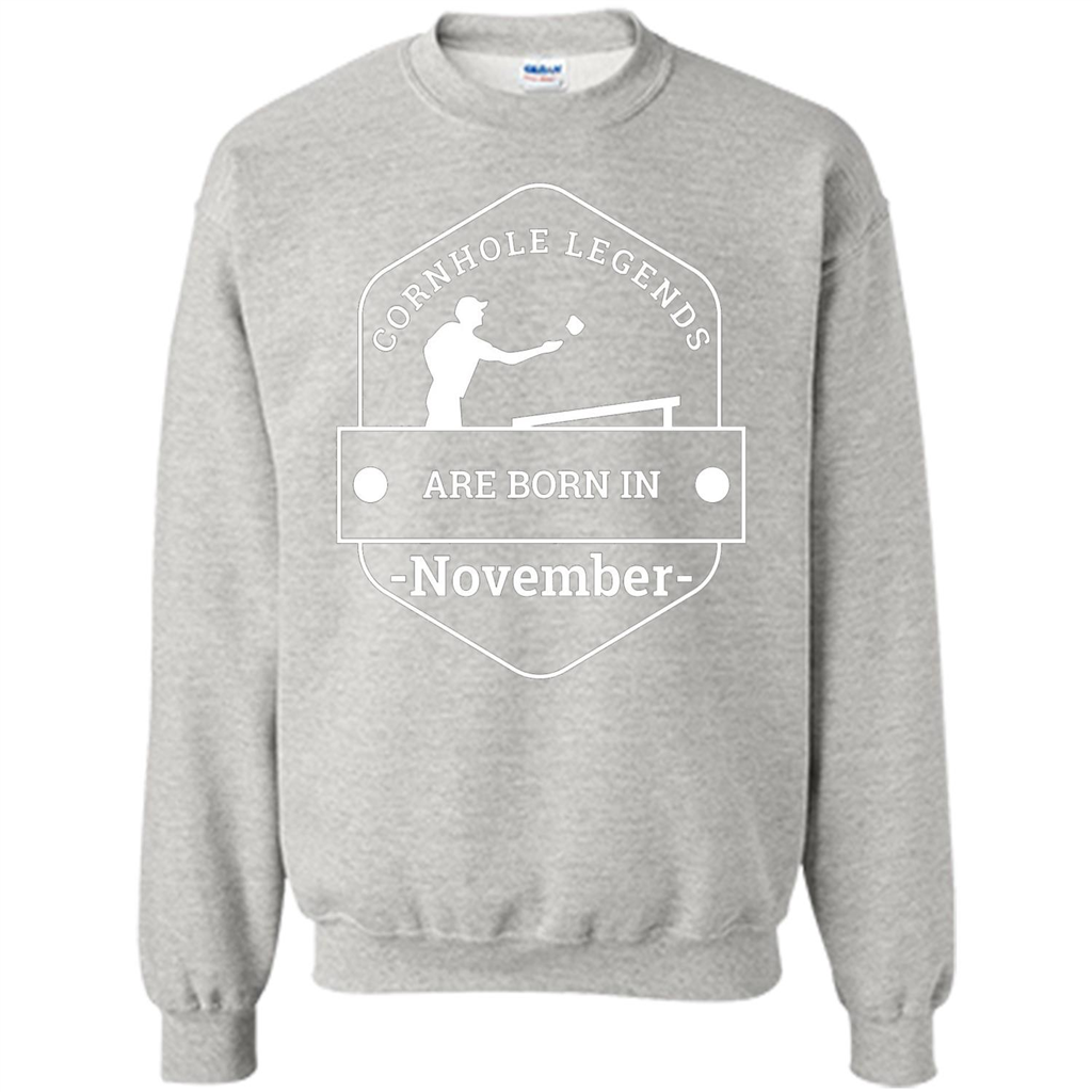 Cornhole Legends Are Born In November T-shirt Ash