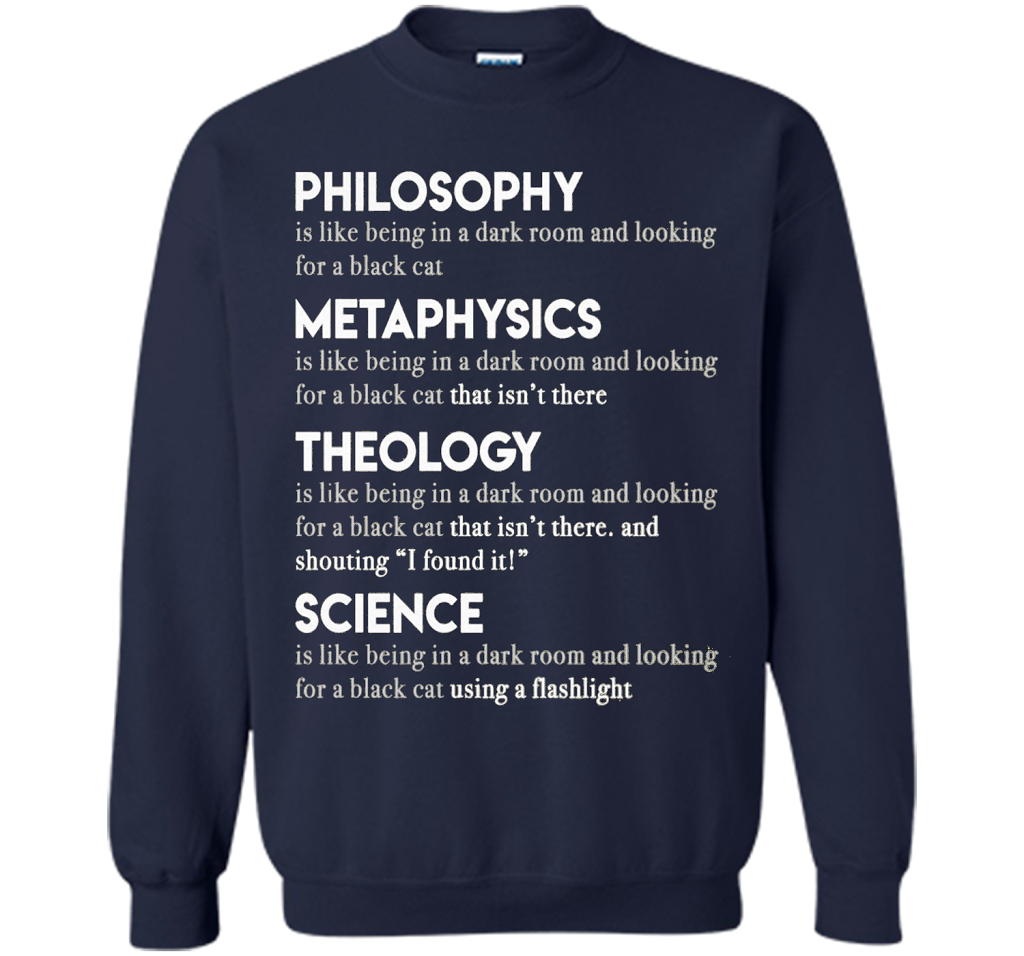 Philosophy Metaphysics Theology Science T-shirt Navy