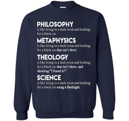 Philosophy Metaphysics Theology Science T-shirt Navy
