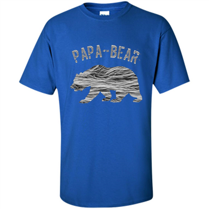 Fathers Day T-shirt Papa Bear Royal