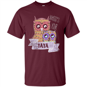 Grandma T-shirt Whooos Your YaYa