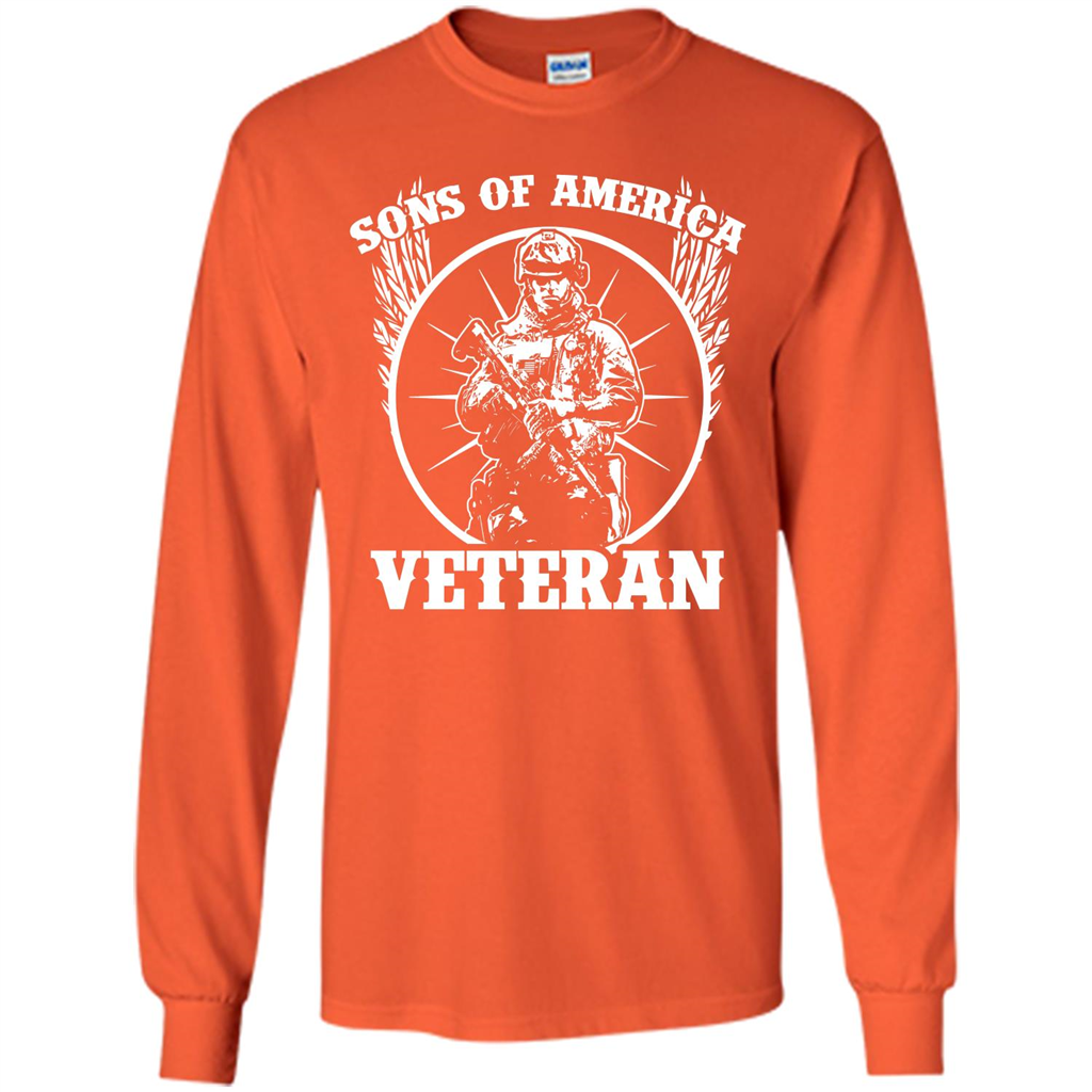Military T-shirt Sons Of America Veteran Orange