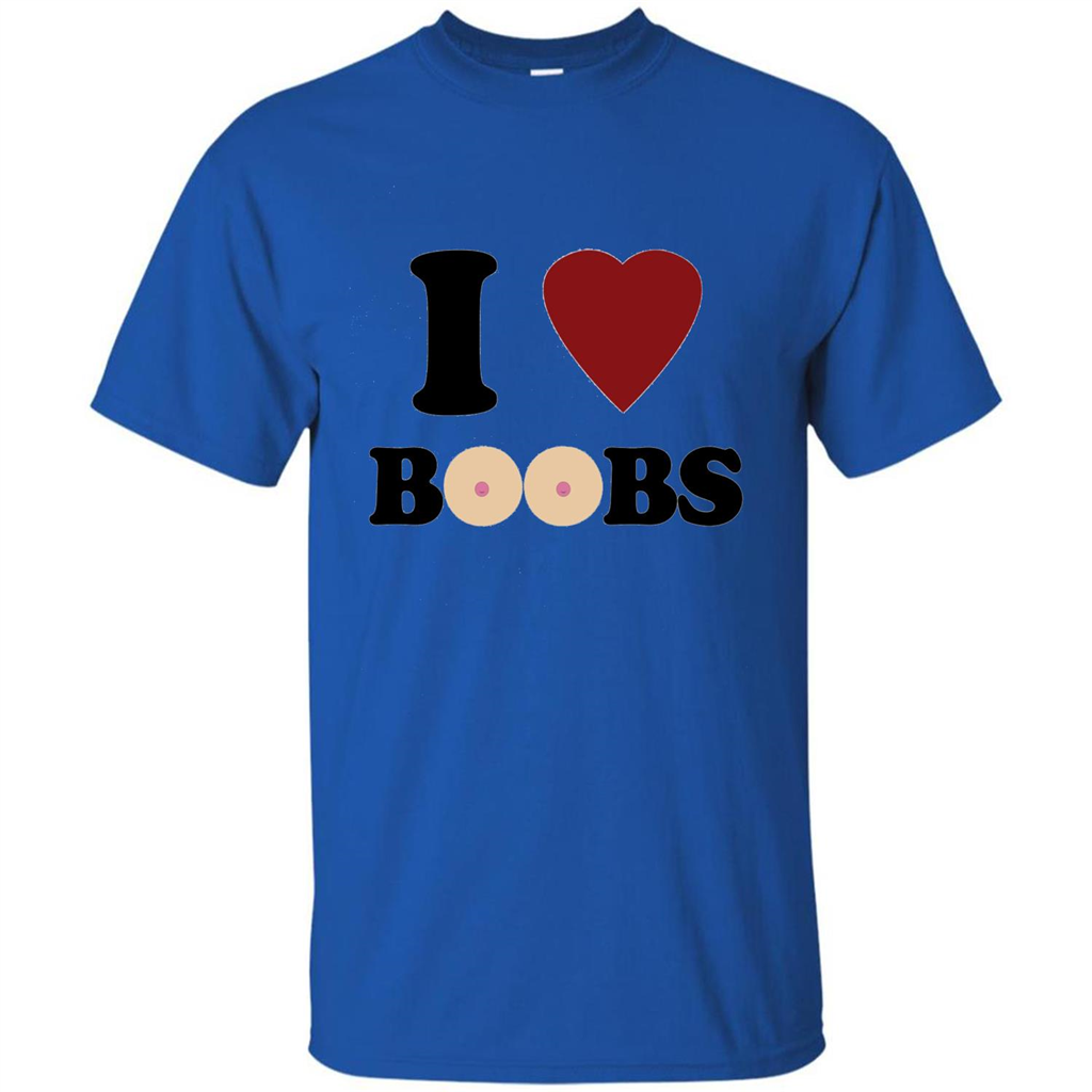 I Love Boobs T-shirt Royal