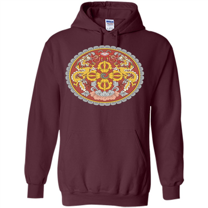 Emblem Of Bhutan T-shirt Maroon