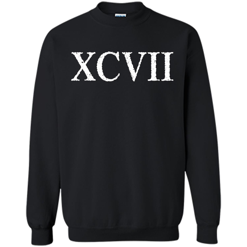 Roman Numeral 97 XCVII T-shirt Black
