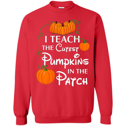 I Teach The Cutest Pumpkin In The Patch Funny T-shirt Red