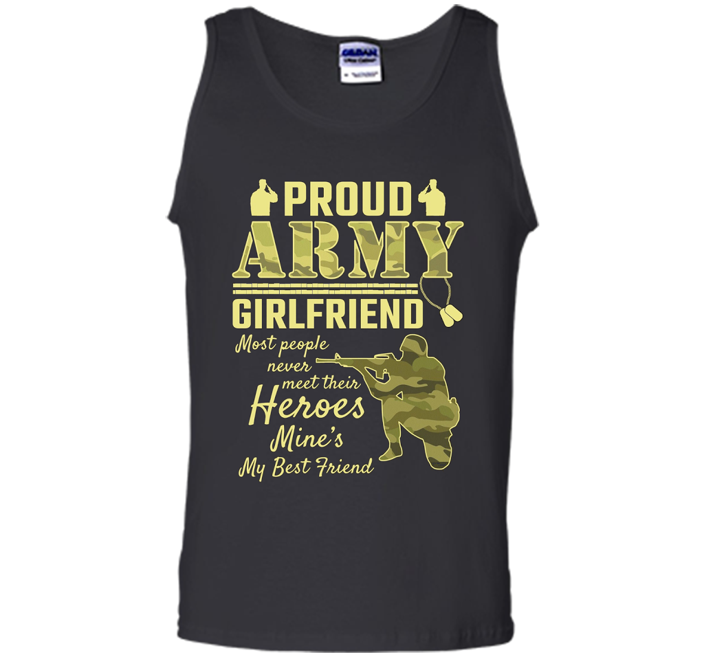 Proud Army Girlfriend T-shirt Black