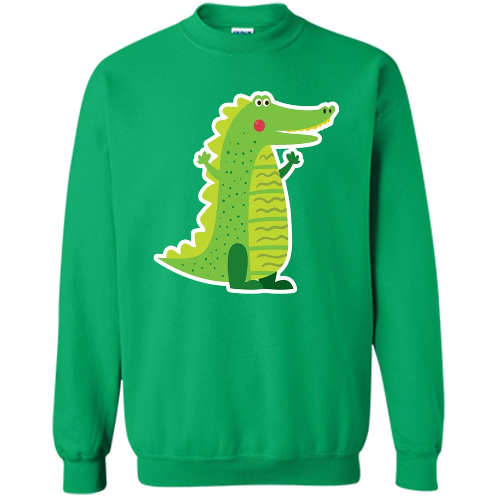 Cute Smiling Crocodile Animal Lover T-shirt Irish Green
