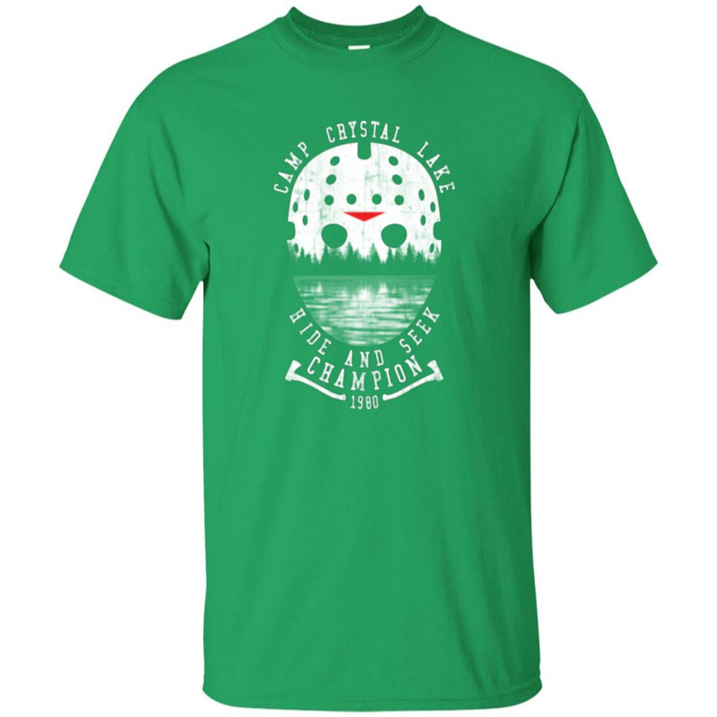 Camp Crystal Lake T-shirt Hide And Seek Champion 1980 Irish Green