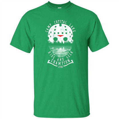 Camp Crystal Lake T-shirt Hide And Seek Champion 1980 Irish Green