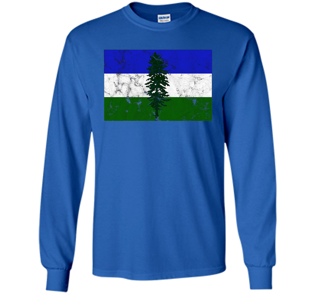 Distressed Cascadia Doug Flag T-shirt Royal