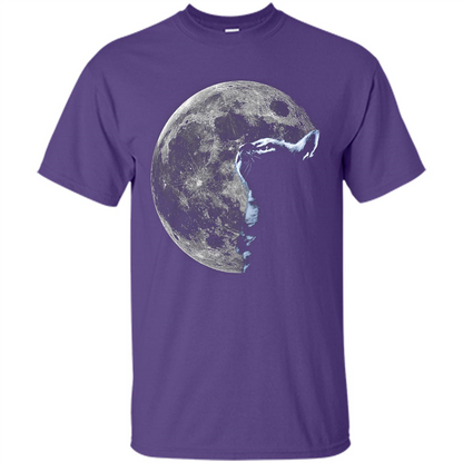 Cat Lover T-shirt Cat And Moon Purple