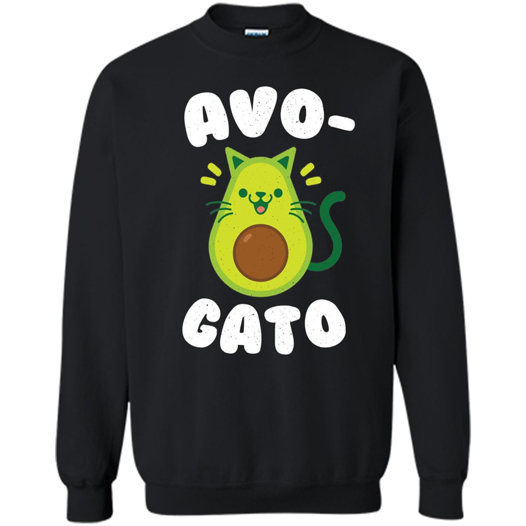 Avogato - Avocado Cat - Funny Avocado T-shirt Black