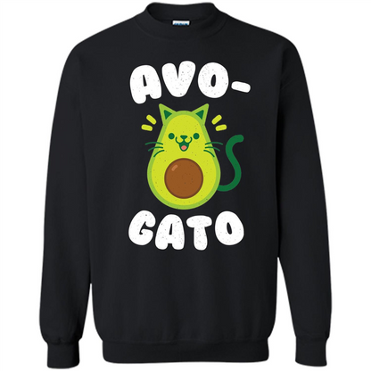 Avogato - Avocado Cat - Funny Avocado T-shirt Black
