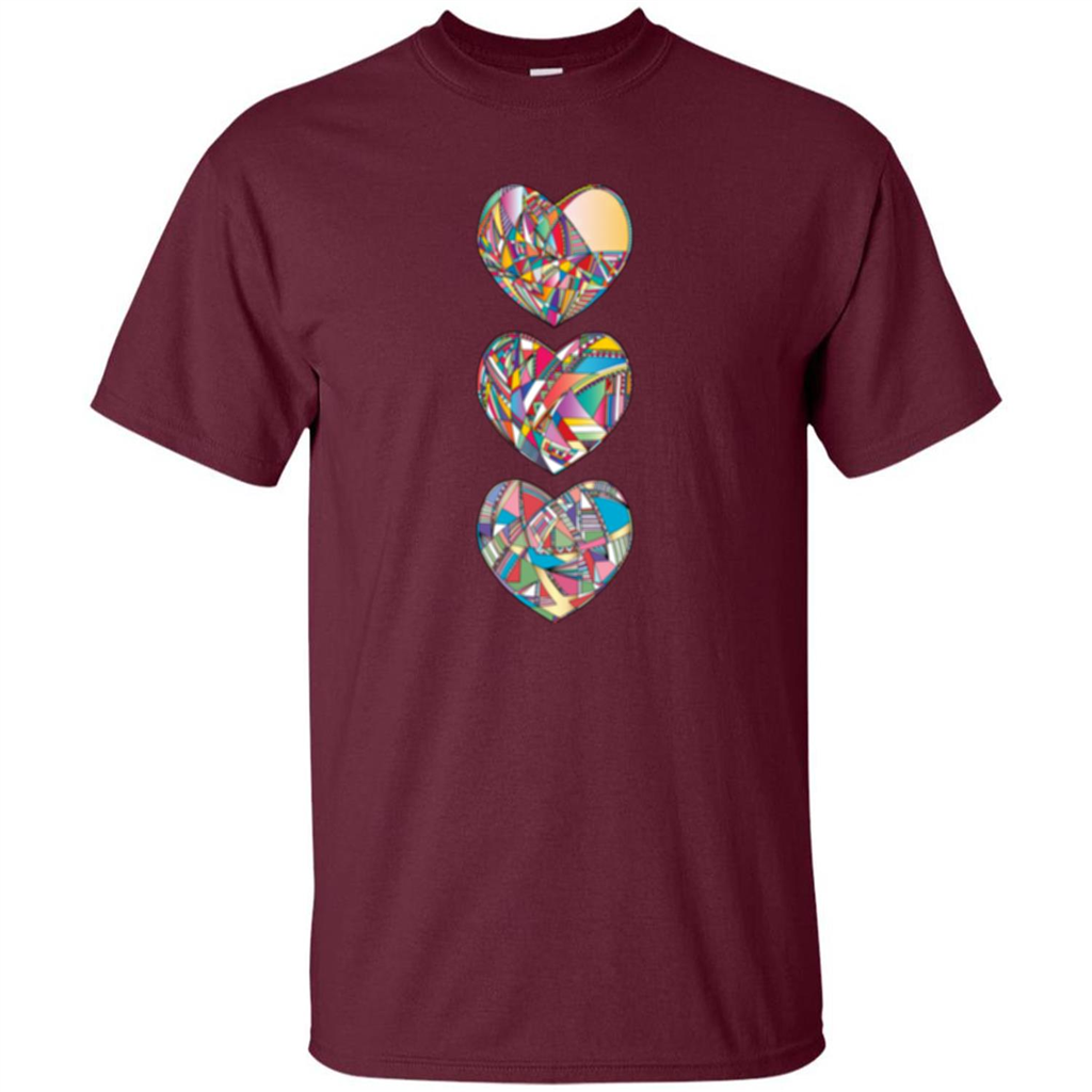 Hearts T-shirt Maroon
