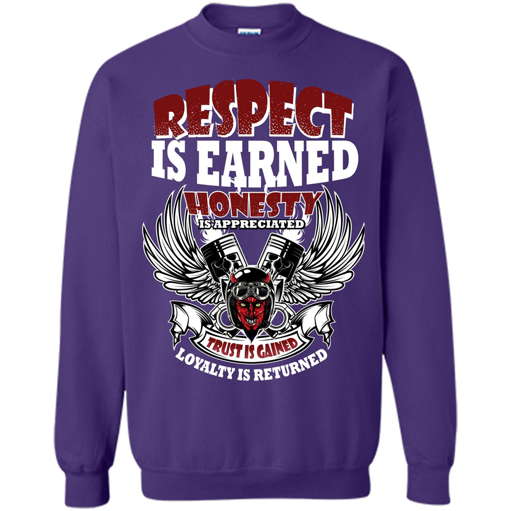 Motor T-shirt Trust Is Gained Loyalty Is Returned Orange
