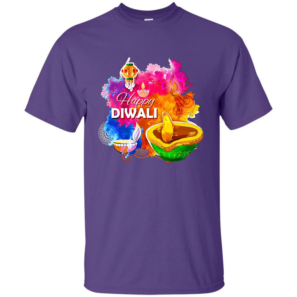 Happy Diwali Deepavali T-Shirt October 19th T-shirt Purple