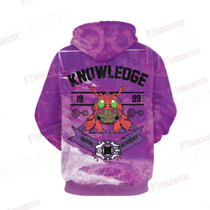 Digimon The Crest Of Knowledge Unisex 3D Hoodie