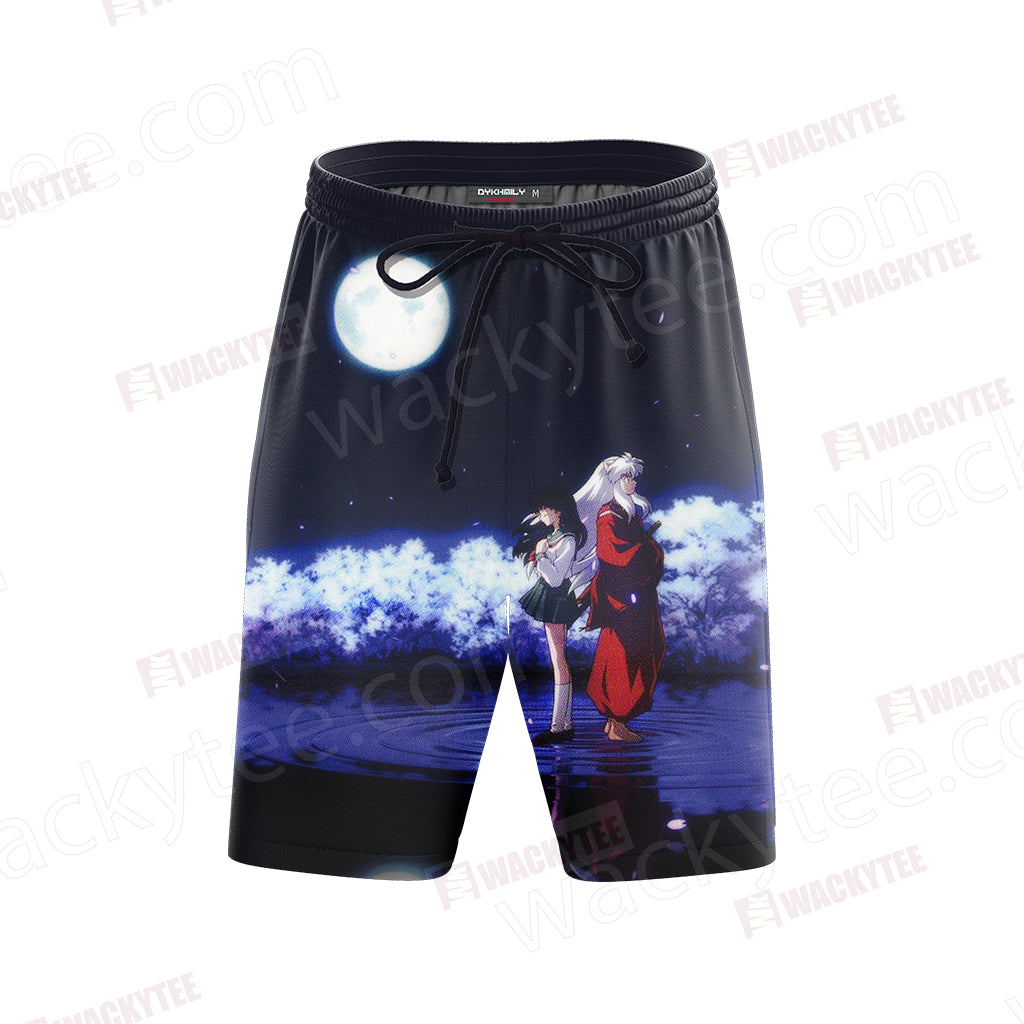 Inuyasha and Kagome 3D Beach Shorts