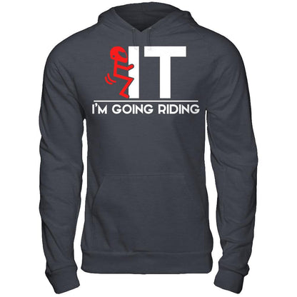 I'm Going Riding T-shirt Gildan - Pullover Hoodie Dark Heather