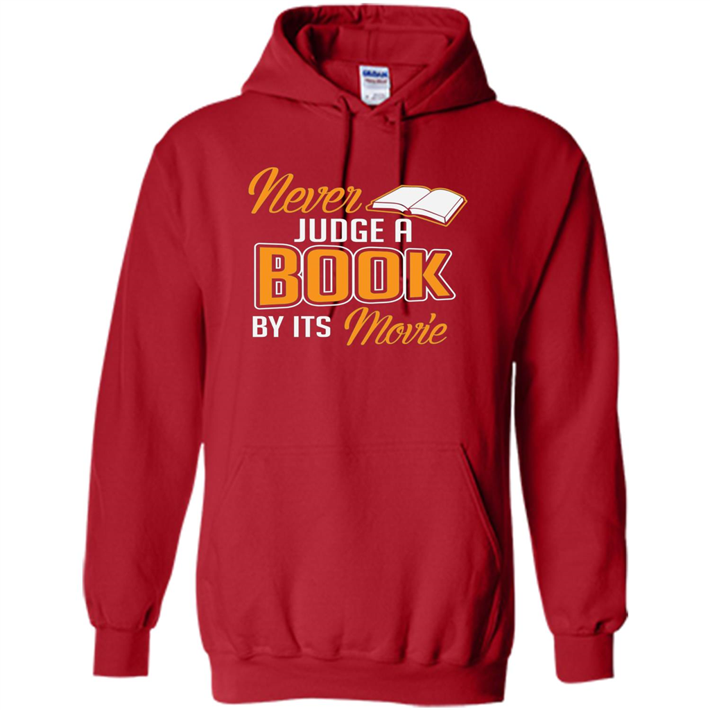 Book Reader T-shirt Never Judge A Book By It's Movie T-shirt Red