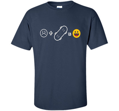 Sad Face But Add Skateboard than very Fun Gift T Shirt shirt Navy