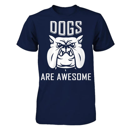 Love Dogs - Dogs Are Awesome Gildan - Short Sleeve Tee Navy