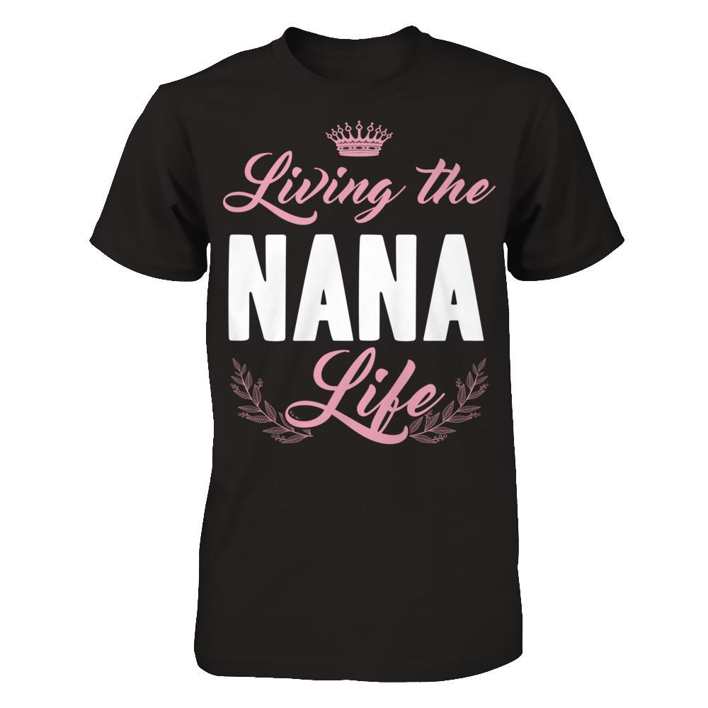 Living The Nana Life Next Level - Unisex Fitted Tee Black