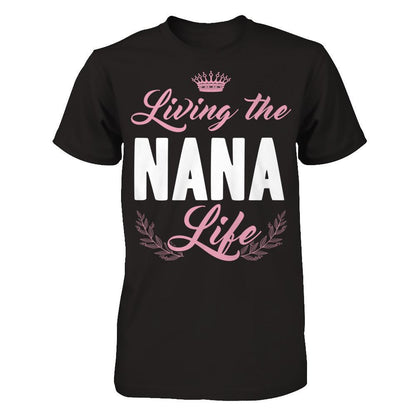Living The Nana Life Next Level - Unisex Fitted Tee Black