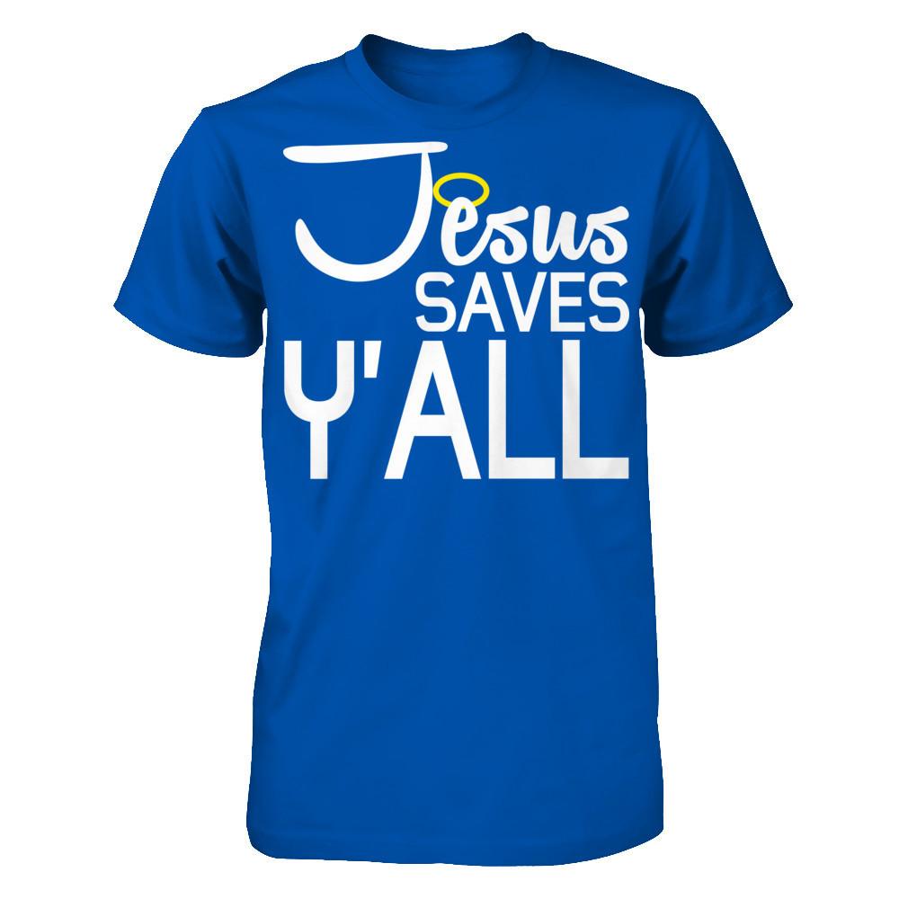 Jesus Saves Y'all Next Level - Unisex Fitted Tee Royal