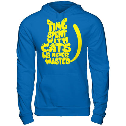 Time Spent With Cats Is Never Wasted Gildan - Pullover Hoodie Royal