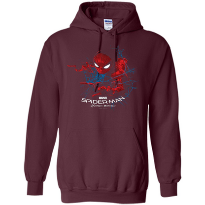 Man Homecoming Cob Web Stealth Graphic T-shirt Maroon