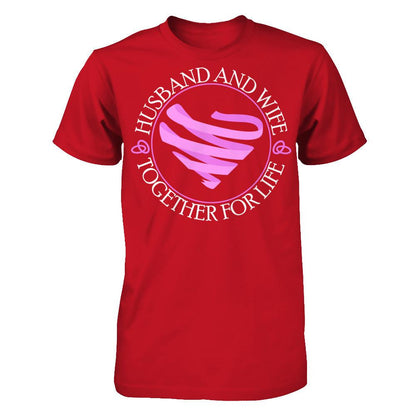 Husband And Wife Together For Life T-shirt Gildan - Short Sleeve Tee Red