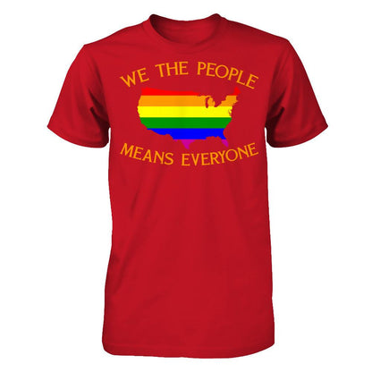 We The People Means Everyone T-shirt Gildan - Short Sleeve Tee Red