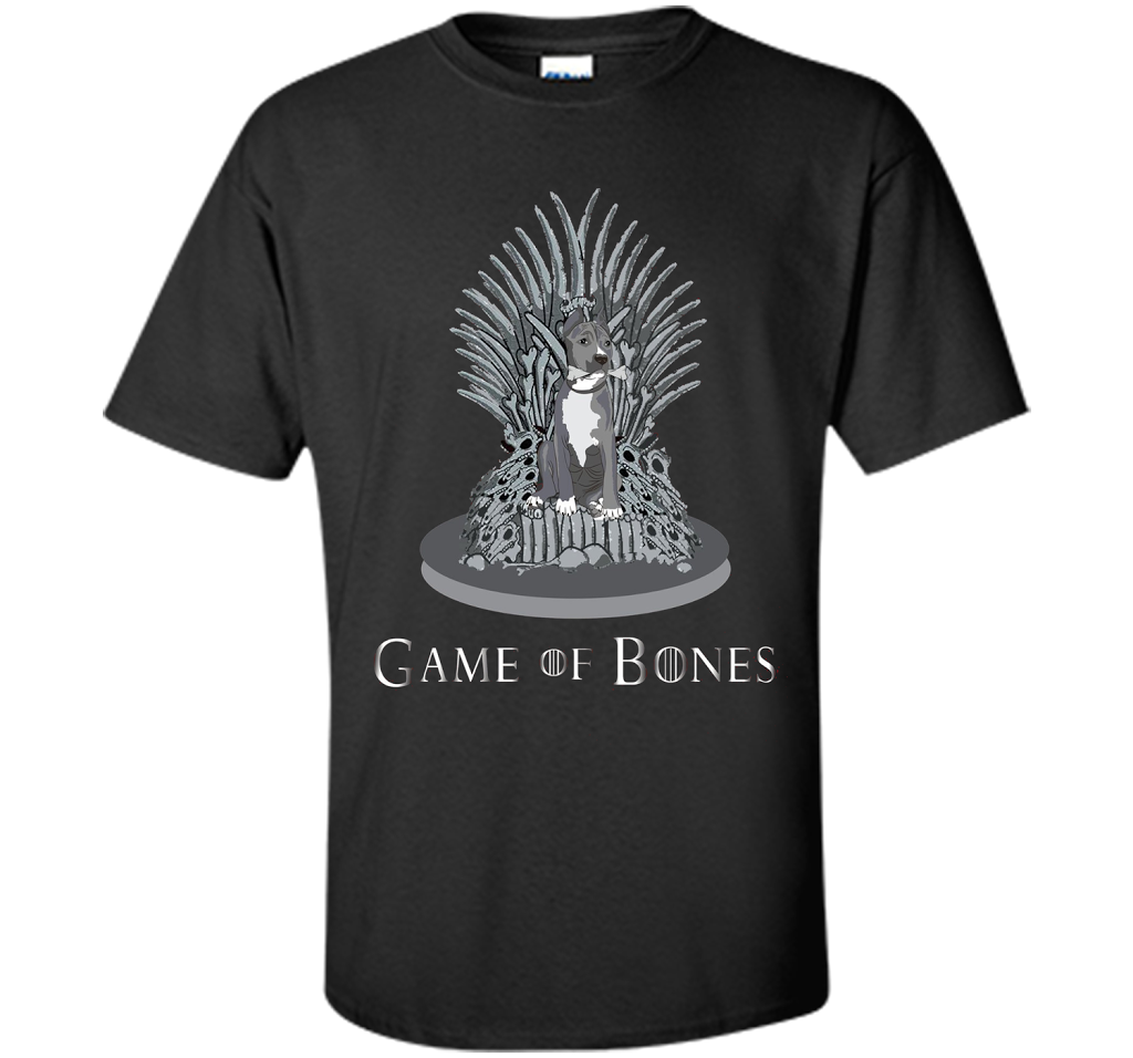 Pitbull Game of Bones Funny Parody T-shirt Black
