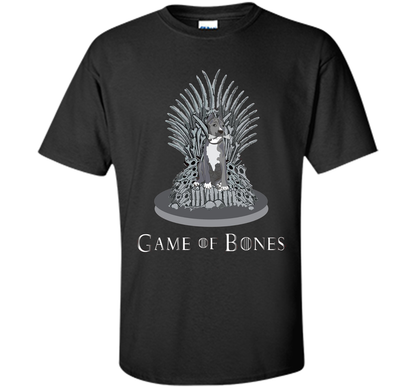 Pitbull Game of Bones Funny Parody T-shirt Black