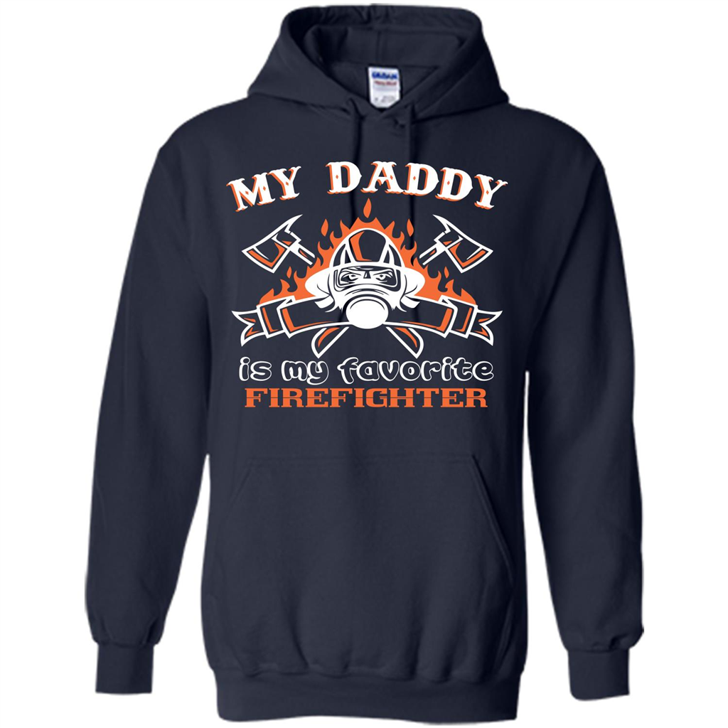 Firefighter daddy T-shirt My Daddy Is My Favorite Firefighter Navy