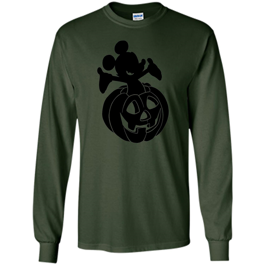 Mickey Mouse Halloween Pumpkin T-shirt Forest Green