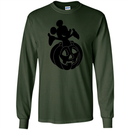 Mickey Mouse Halloween Pumpkin T-shirt Forest Green