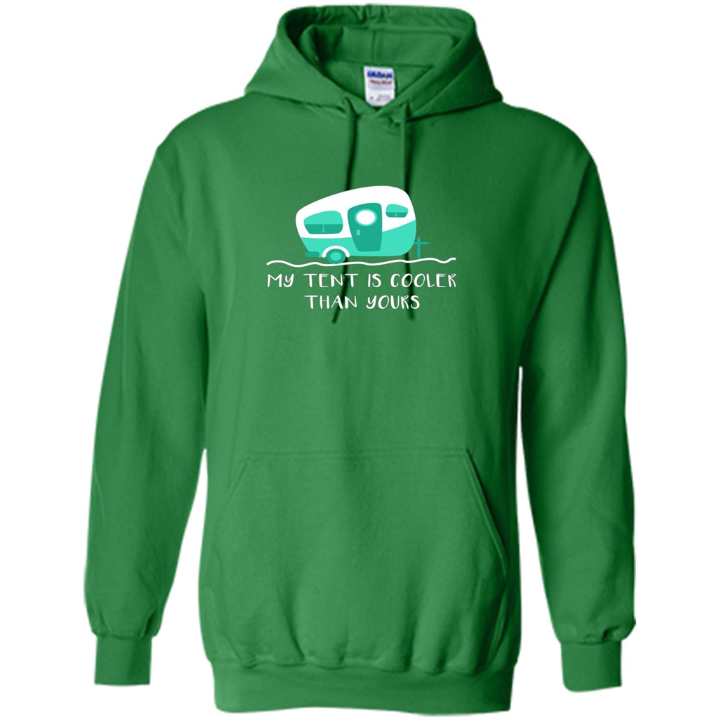 Cute Camper T-shirt My Tent Is Cooler Than Yours Irish Green