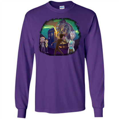 Doctorwho Vs Rick And Morty T-shirt Purple
