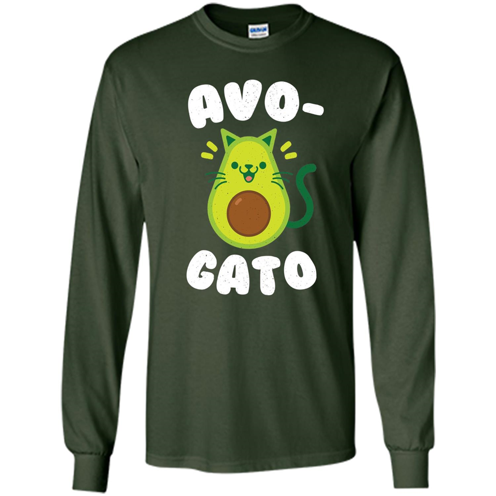 Avogato - Avocado Cat - Funny Avocado T-shirt Forest Green