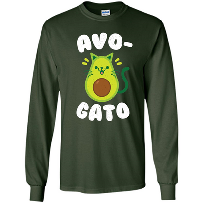 Avogato - Avocado Cat - Funny Avocado T-shirt Forest Green