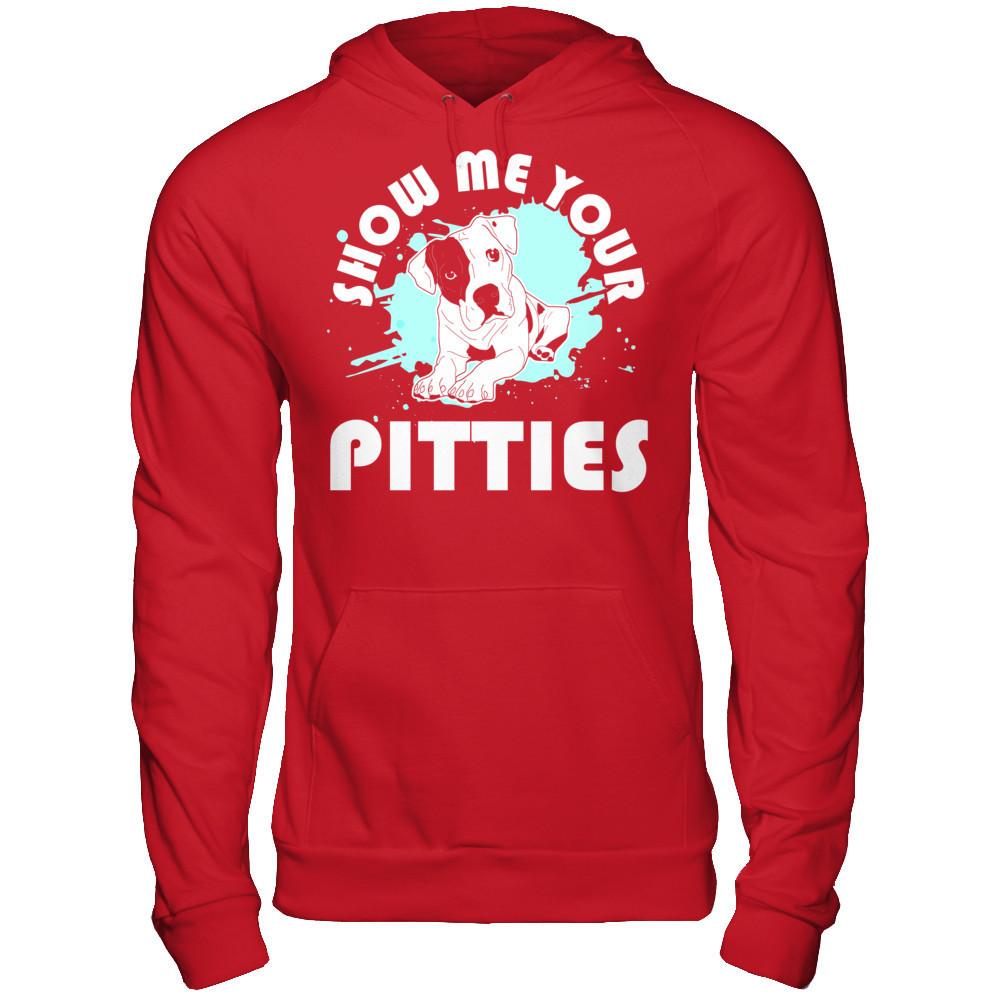 Show Me Your Pitties T-shirt Gildan - Pullover Hoodie Red